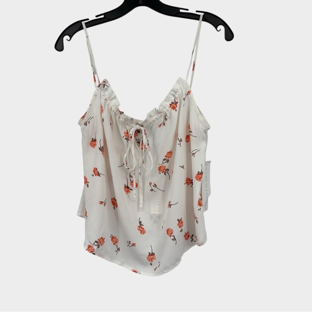 Flynn Skye Lucca Cropped Sleeveless Tank Top in Floral Print Women's Size L NWT